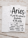 Personalized Aries Birthday Card