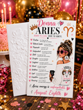 Personalized Aries Birthday Card