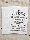 Personalized Libra Birthday Card