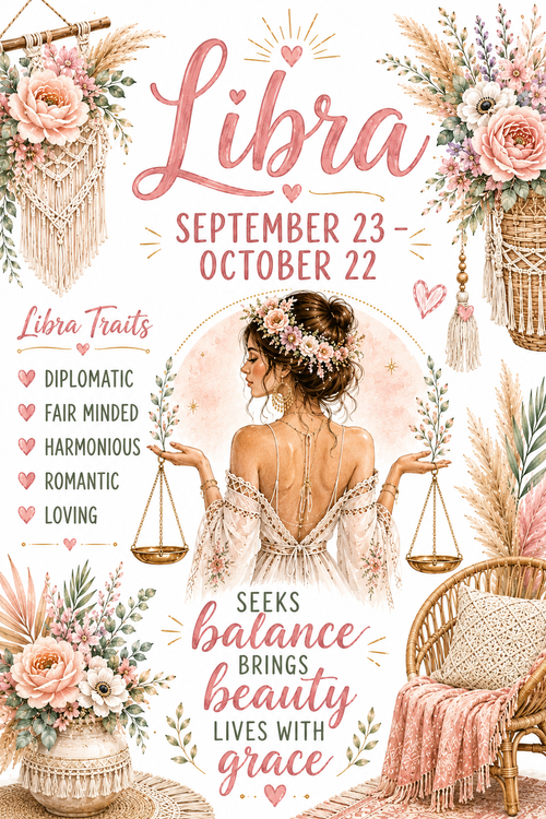 Libra Birthday Card