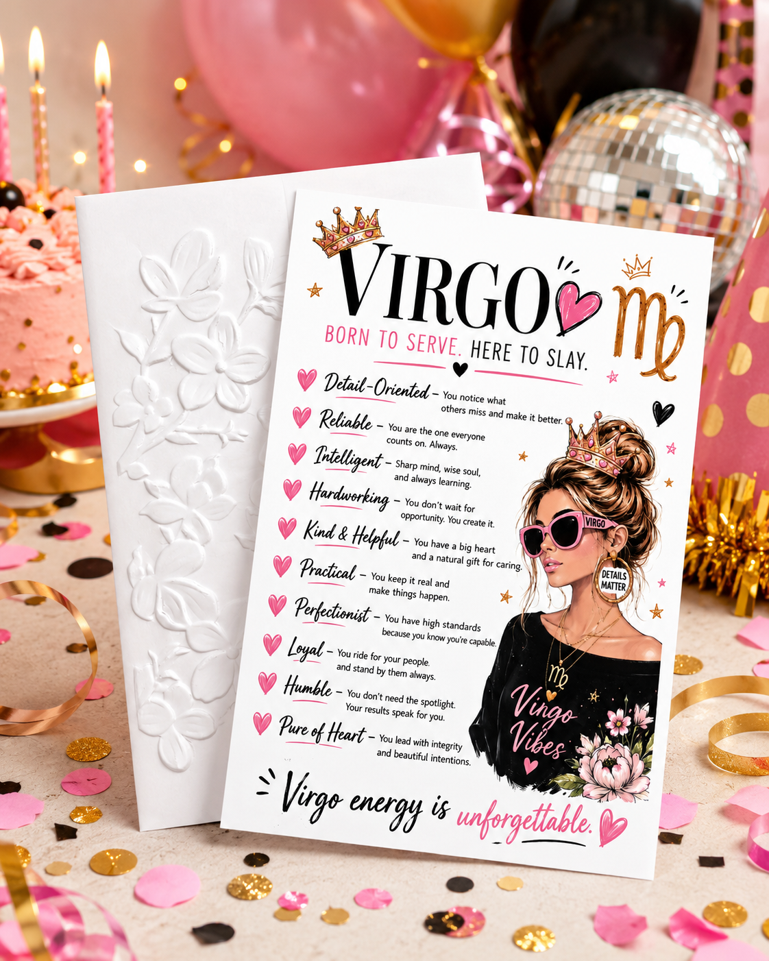Personalized Virgo Birthday Card