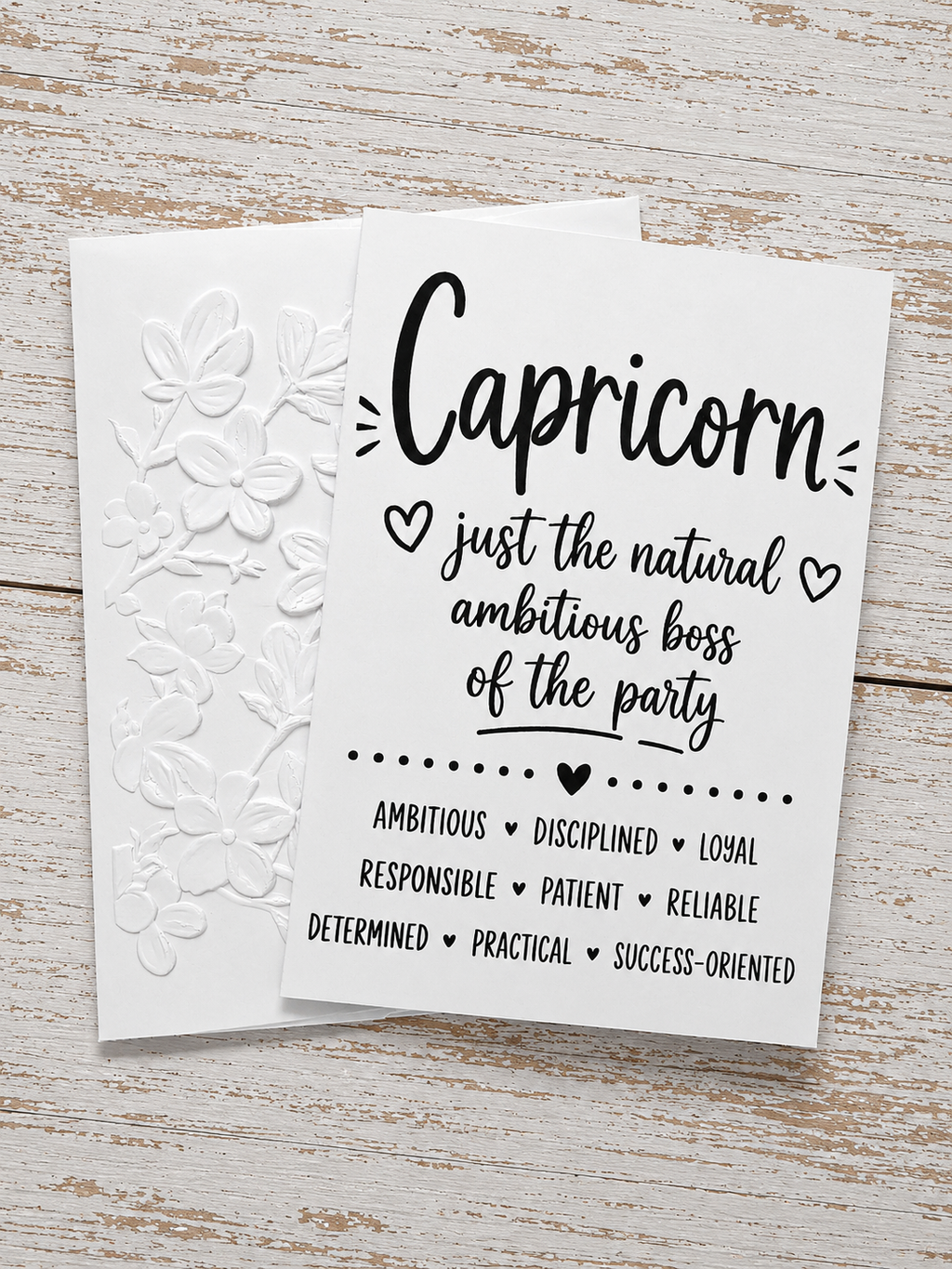 Personalized Capricorn Birthday Card