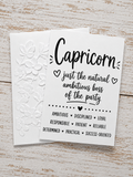 Personalized Capricorn Birthday Card