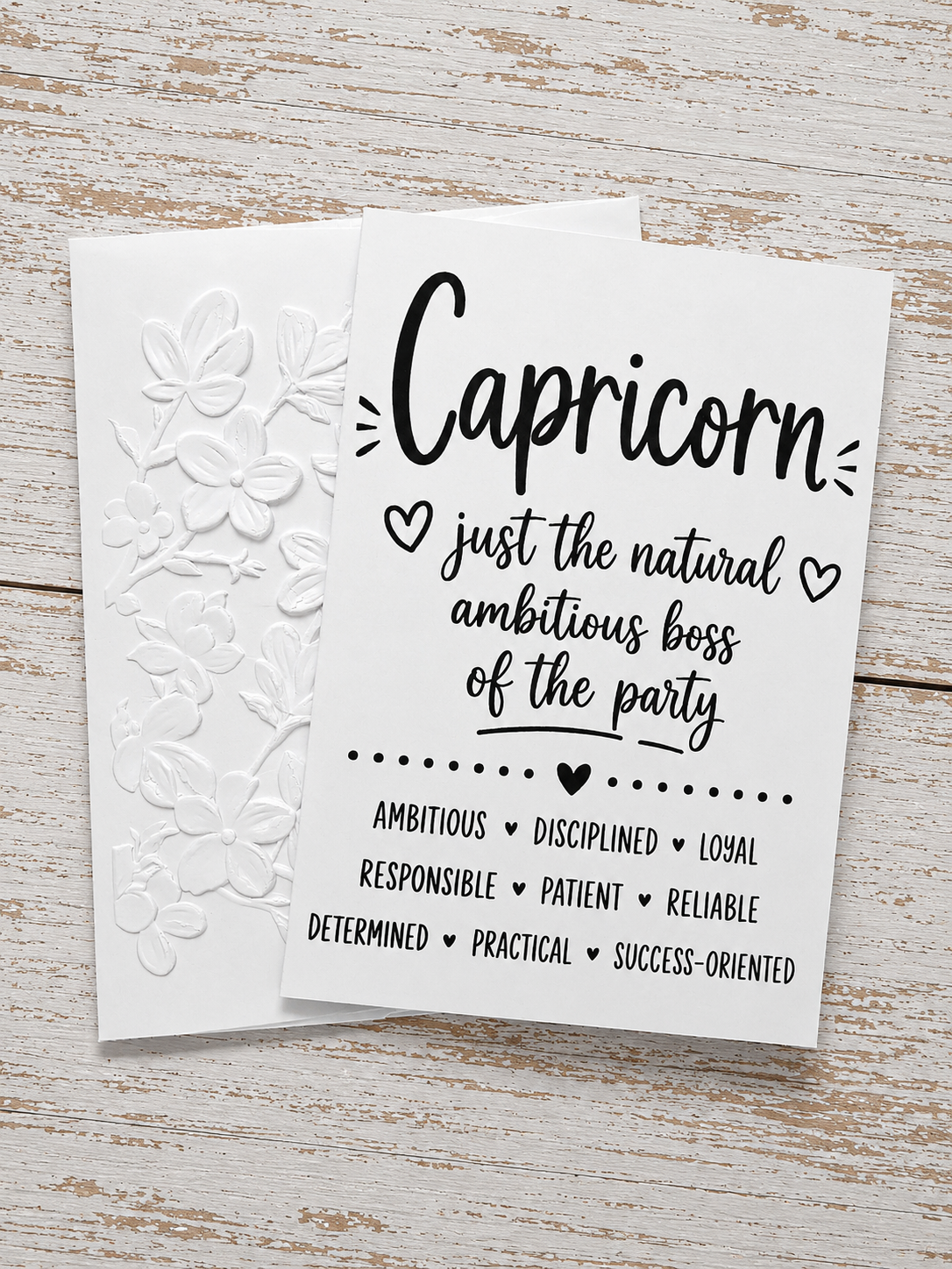 Personalized Capricorn Birthday Card