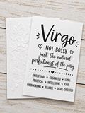 Personalized Virgo Birthday Card