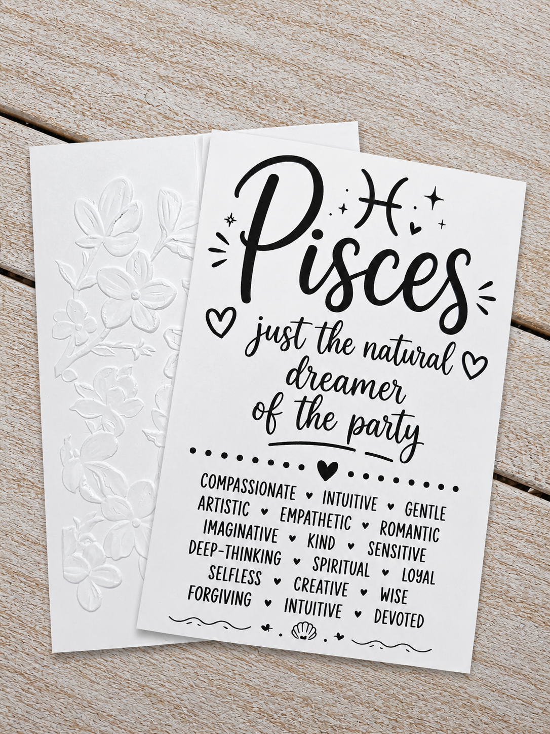 Personalized Pisces Birthday Card