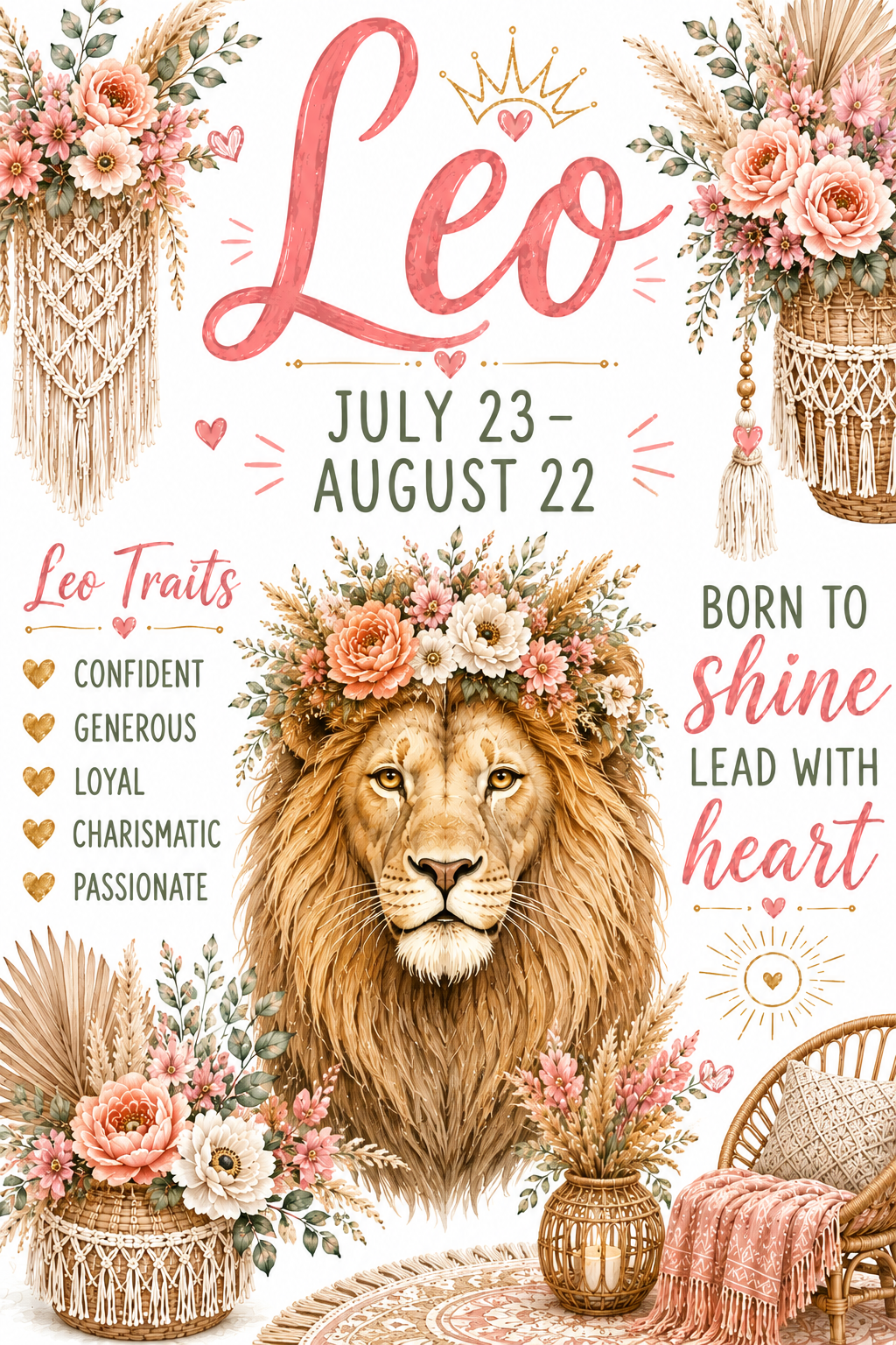 Leo Birthday Card