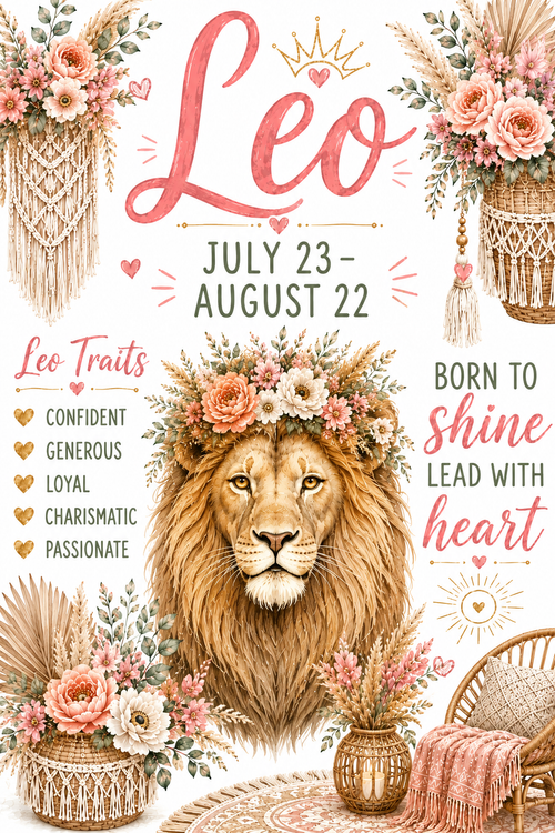 Leo Birthday Card