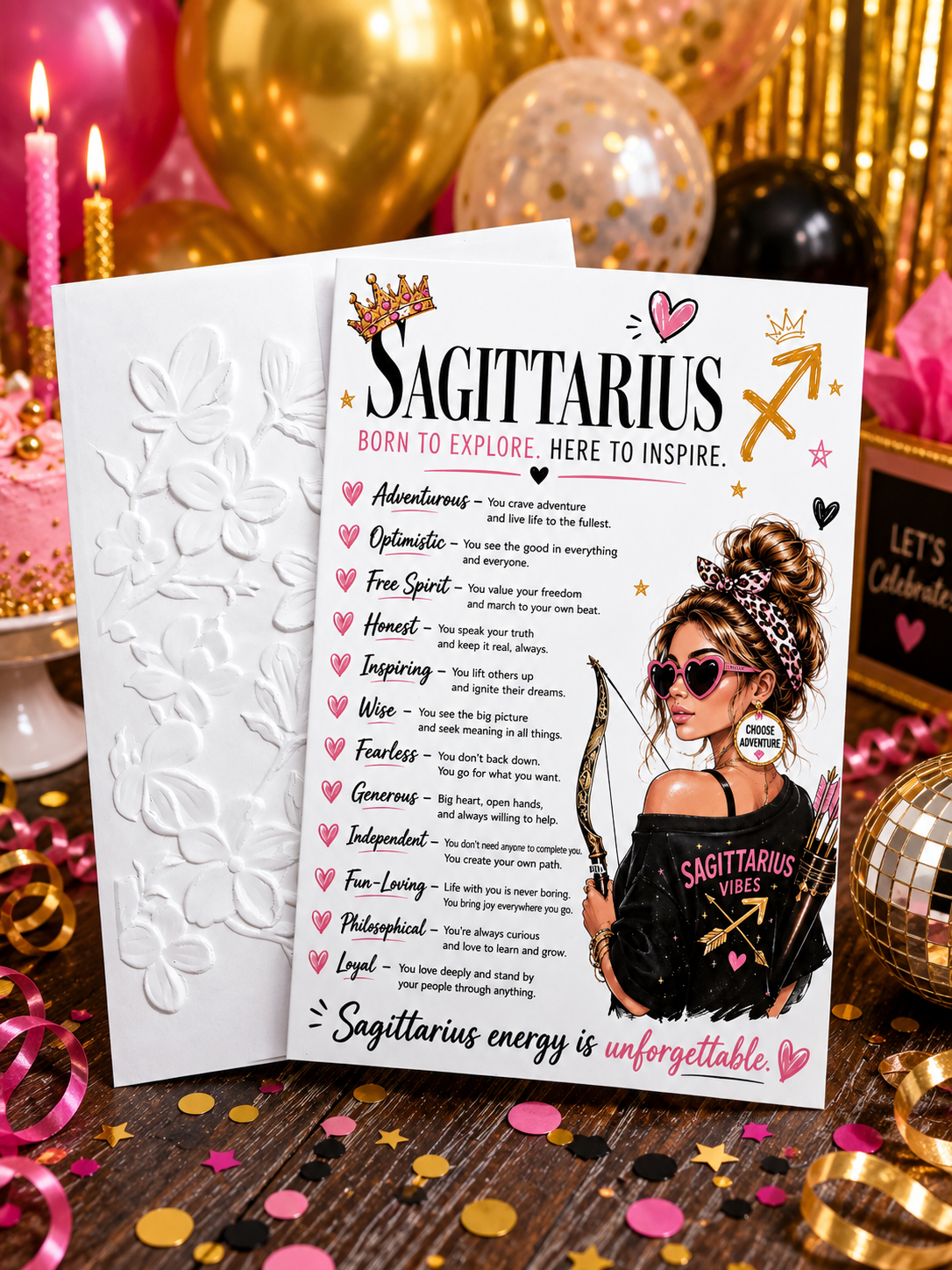 Personalized Sagittarius Birthday Card