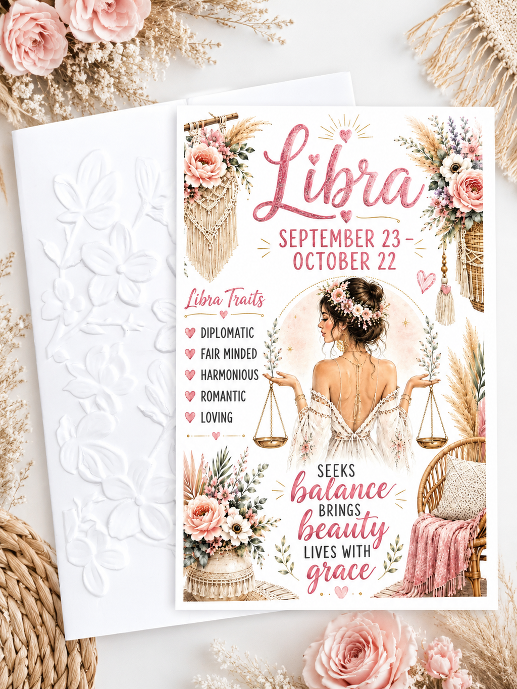 Libra Birthday Card