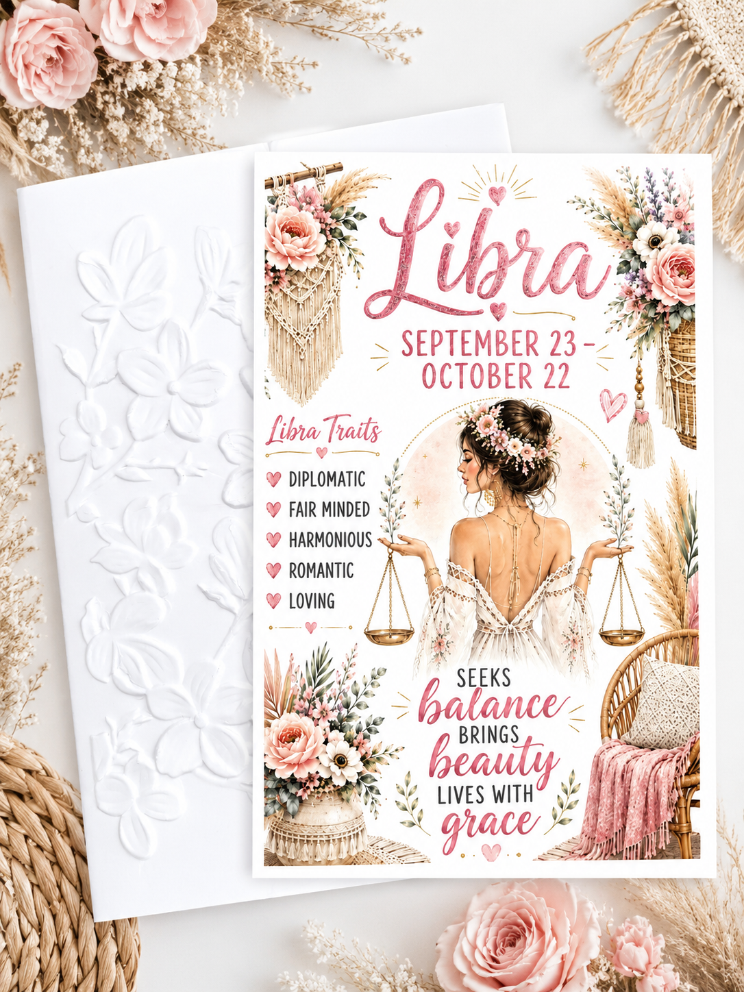 Libra Birthday Card