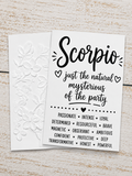 Personalized Scorpio Birthday Card