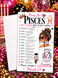 Personalized Pisces Birthday Card