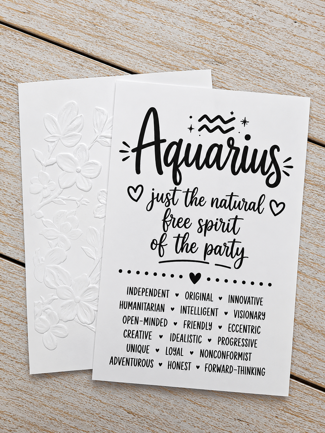 Personalized Aquarius Birthday Card